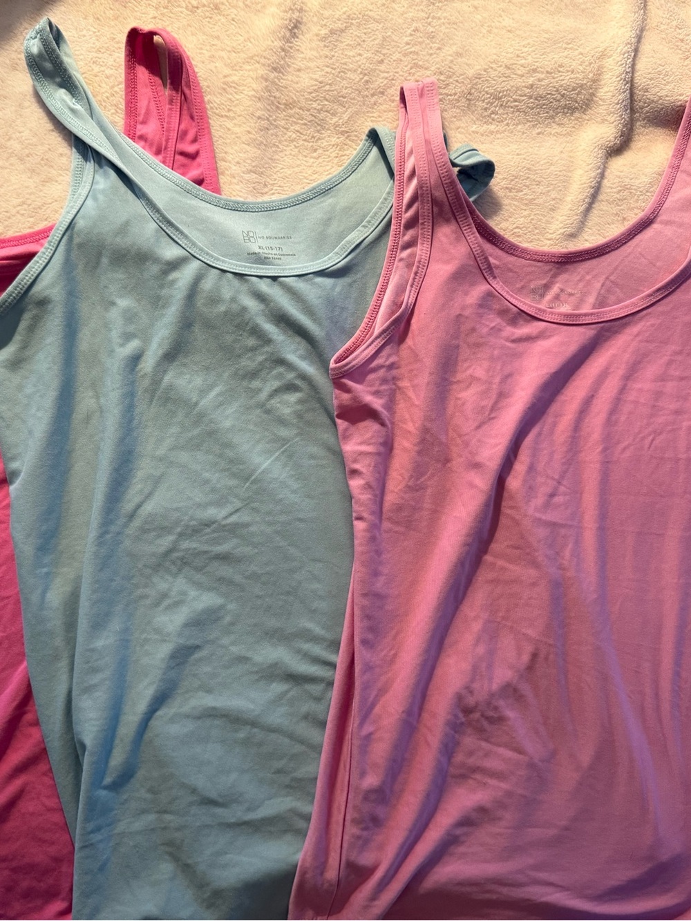 Women's Sleeveless Tank Top - Pink & Light Blue (3-Pack) - Picture 5 of 5